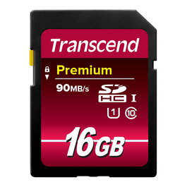 Transcend 16GB SDHC Class 10 UHS-I 400x Tarjeta de Memoria, Velocidad 90MB/s, U1