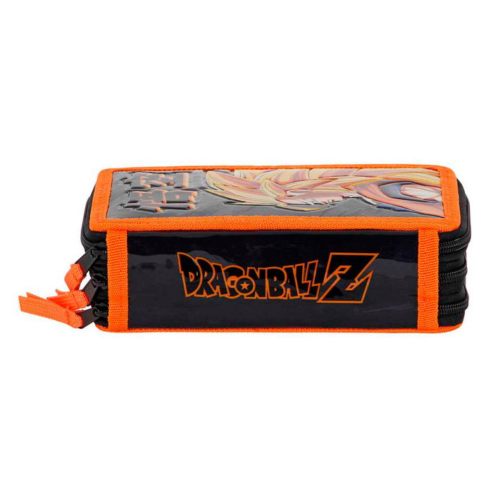 KARACTERMANIA Plumier Warrior Dragon Ball Z con 3 Compartimentos, Estuche Escolar Completo con 18 Lápices de Colores y 18 Rotuladores