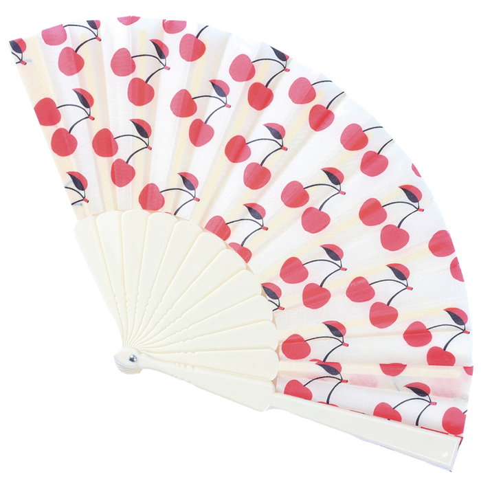 Jet Lag Abanico Pop Blanco, Amarillo, Negro, Verde - Ligero y Compacto para Refrescarte