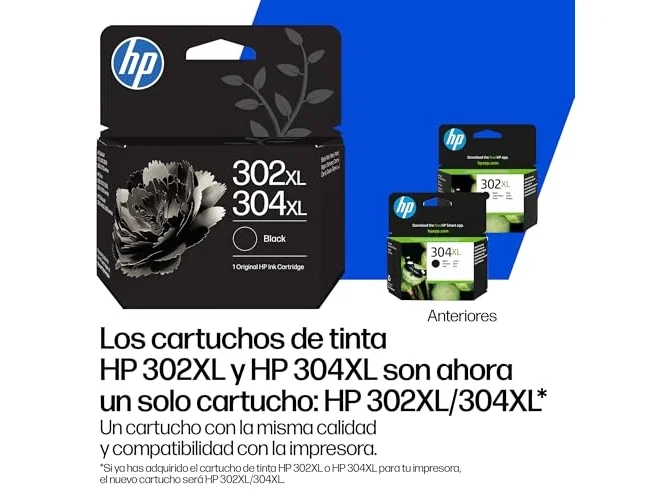 HP Cartucho de Tinta 302XL/304XL Negro