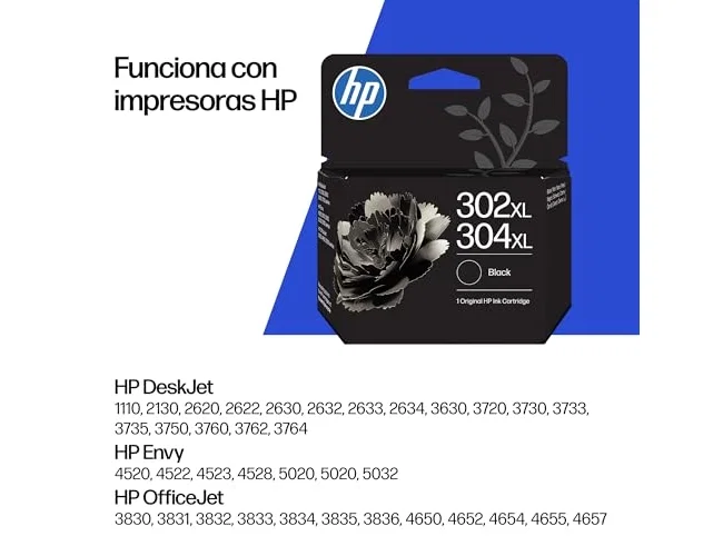 HP Cartucho de Tinta 302XL/304XL Negro