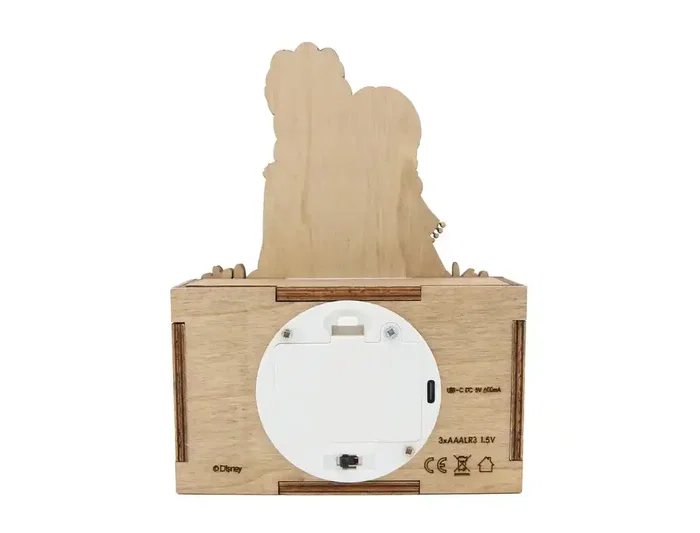 Wondee Lámpara Personalizable de Madera Frozen - Luz LED 60 Lm, Alimentación por Batería