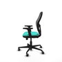 PIQUERAS Y CRESPO Silla de oficina Jorquera con mecanismo Sincro/Traslack, Turquesa y Negro
