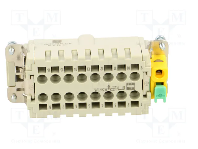 HARTING Han ES 16B PE-CC Male plantilla de contacto HARTING Han ES 16B PE-CC Male plantilla de contacto