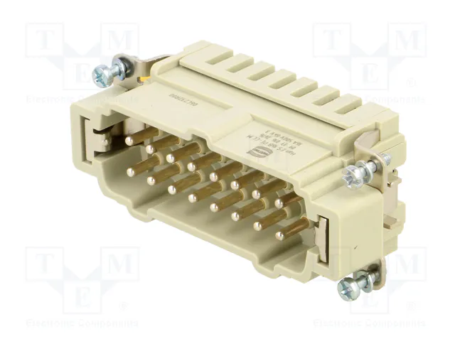 HARTING Han ES 16B PE-CC Male plantilla de contacto HARTING Han ES 16B PE-CC Male plantilla de contacto