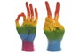 DKD Home Decor Figura de Resina de Mano Multicolor Surtido de 2 Unidades