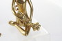 DKD Home Decor Figura de Gato Yoga en Resina Dorado