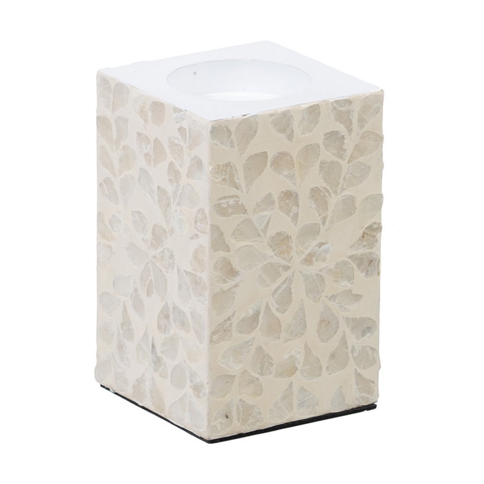 Portavelas Beige Nácar-Mdf Decoración 10,50 X 10,50 X 16 cm (Set de 2) Portavelas Beige Nácar-Mdf Decoración 10,50 X 10,50 X 16 cm (Set de 2)
