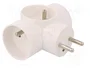 PAWBOL Conector de alimentación AC divisor 2P+PE blanco