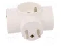 PAWBOL Conector de alimentación AC divisor 2P+PE blanco