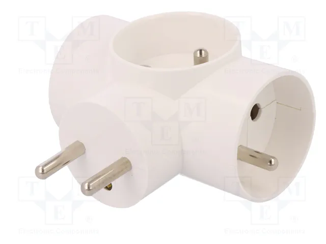 PAWBOL Conector de alimentación AC divisor 2P+PE blanco