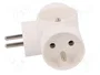 PAWBOL Conector de alimentación AC divisor 2P+PE blanco