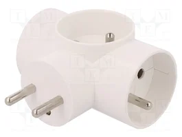 PAWBOL Divisor de alimentación AC 2P+PE 16A 250V Blanco