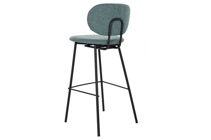 DKD Home Decor Taburete de Poliéster y Metal Verde