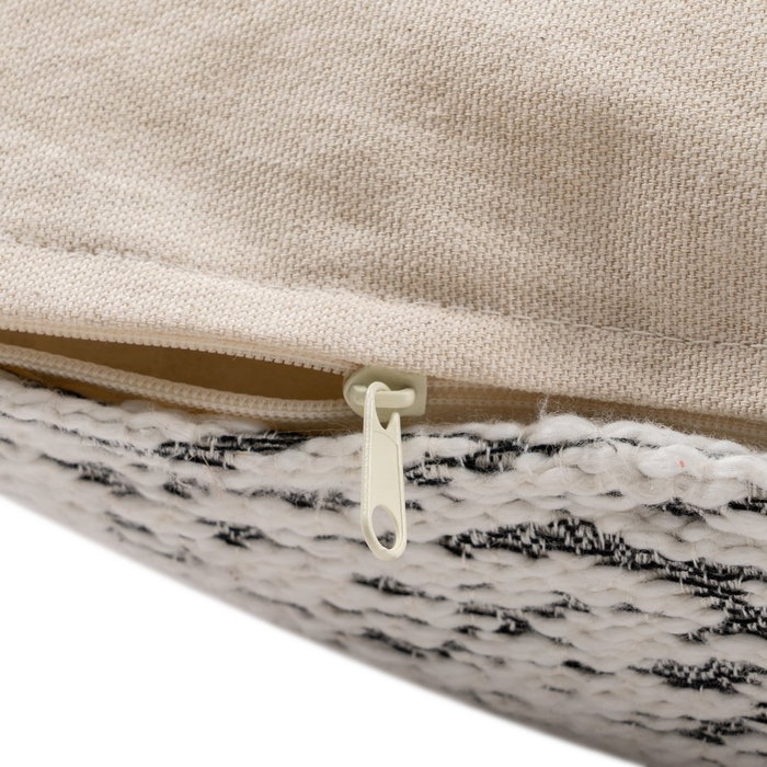 Cojín Blanco-Gris Algodón Decoración 45 X 45 cm (Set de 2) Cojín Blanco-Gris Algodón Decoración 45 X 45 cm (Set de 2)