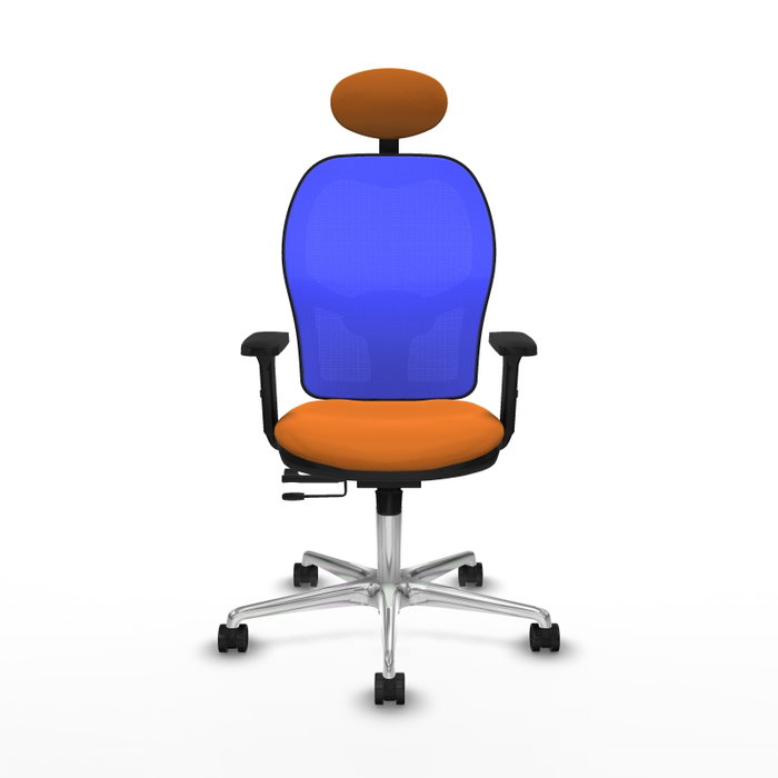 PIQUERAS Y CRESPO Silla de oficina Jorquera con mecanismo Sincro/Traslack, Naranja y Azul PIQUERAS Y CRESPO Silla de oficina Jorquera con mecanismo Sincro/Traslack, Naranja y Azul