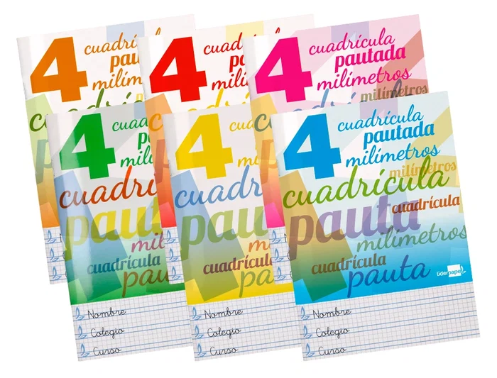 Liderpapel Libreta Pautada Cuadriculada 4mm 32 Hojas A5 70g Cartoncillo