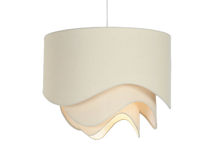 DKD Home Decor Lámpara de Techo Urban Crudo Poliester Metal 49 x 40 x 49 cm DKD Home Decor Lámpara de Techo Urban Crudo Poliester Metal 49 x 40 x 49 cm