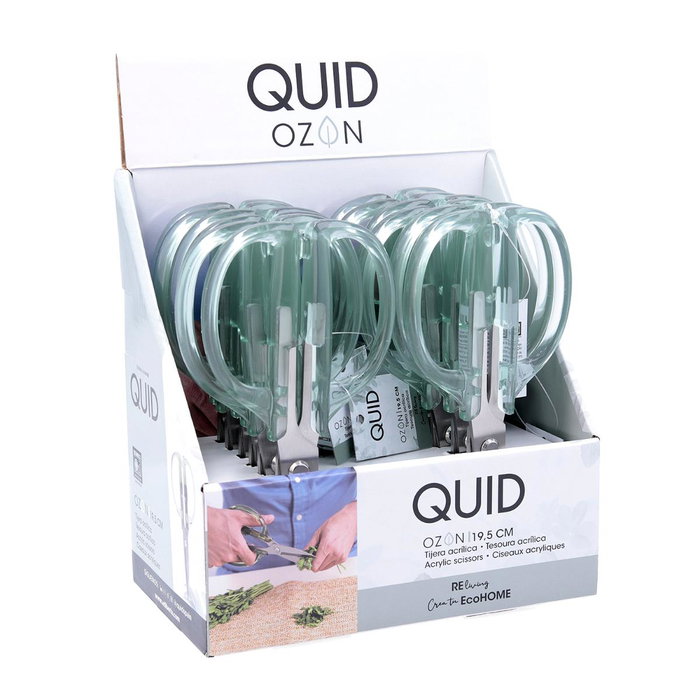 Tijeras de Cocina Quid Ozon Verde Plástico 20 cm (12 Unidades) Tijeras de Cocina Quid Ozon Verde Plástico 20 cm (12 Unidades)