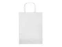 Q-connect Bolsa Papel Celulosa Blanco M con Asa Retorcida 270x370x120 mm (Paquete 25 Unidades)