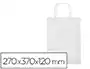 Q-connect Bolsa Papel Celulosa Blanco M con Asa Retorcida 270x370x120 mm (Paquete 25 Unidades)