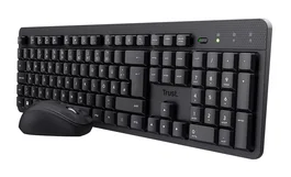 Trust TKM-360 Combo de Teclado y Ratón Inalámbrico Silencioso Negro
