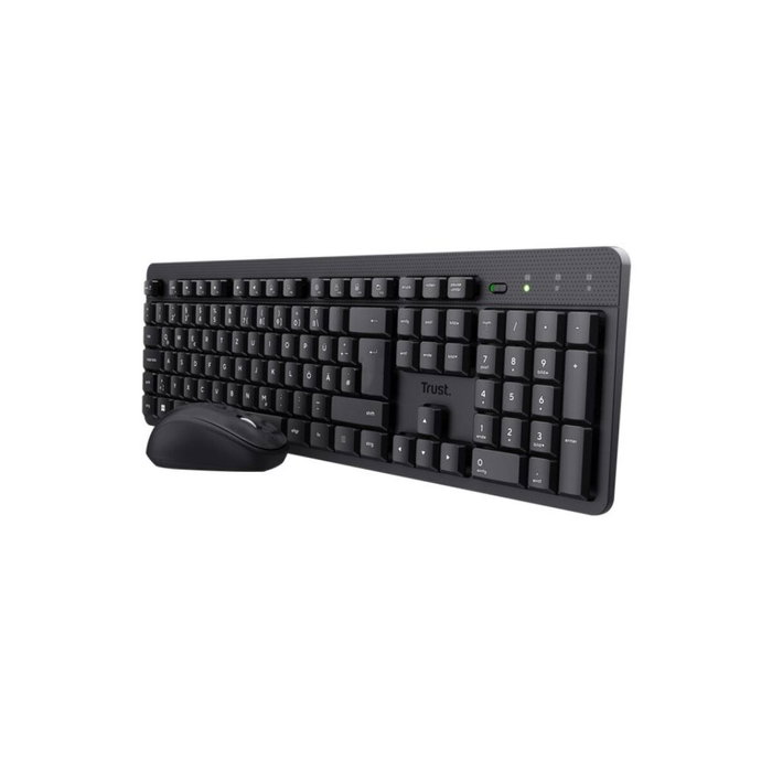 Trust TKM-360 Pack de Teclado y Ratón Inalámbrico Silencioso Negro