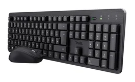 Trust TKM-360 Pack Teclado y Ratón Inalámbrico Silencioso Negro QWERTY Español