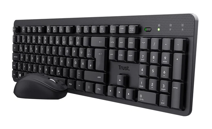 Trust TKM-360 Pack de Teclado y Ratón Inalámbrico Silencioso Negro