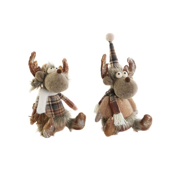 DKD Home Decor Figura Poliéster RENO Surtido de 2 unidades Marrón