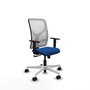 PIQUERAS Y CRESPO Silla de oficina Motilla Azul y Blanco con mecanismo Sincro