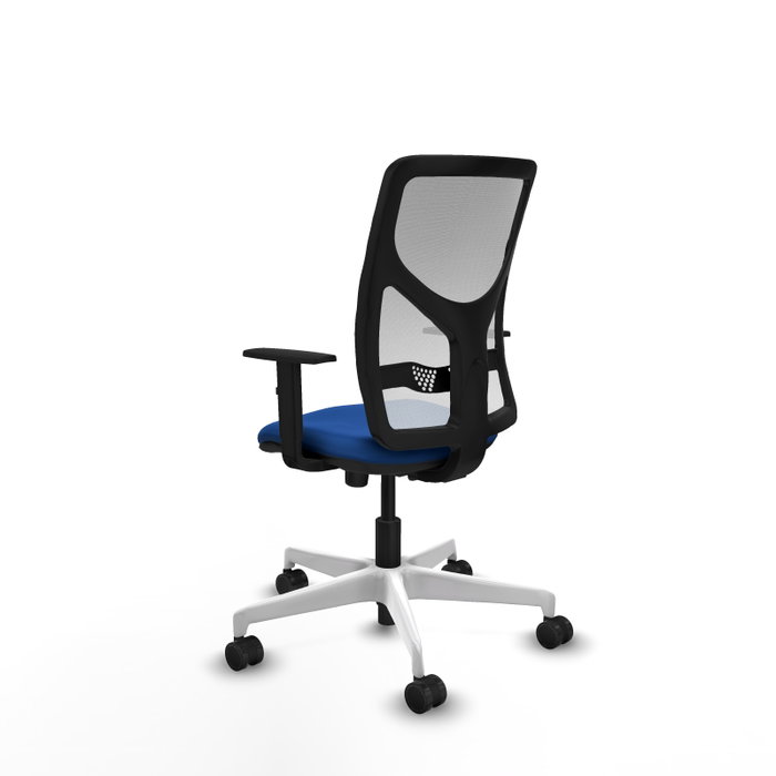 PIQUERAS Y CRESPO Silla de oficina Motilla Azul y Blanco con mecanismo Sincro PIQUERAS Y CRESPO Silla de oficina Motilla Azul y Blanco con mecanismo Sincro