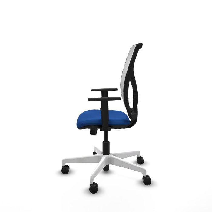 PIQUERAS Y CRESPO Silla de oficina Motilla Azul y Blanco con mecanismo Sincro PIQUERAS Y CRESPO Silla de oficina Motilla Azul y Blanco con mecanismo Sincro