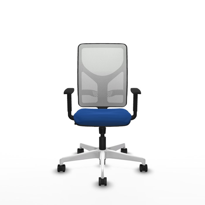 PIQUERAS Y CRESPO Silla de oficina Motilla Azul y Blanco con mecanismo Sincro PIQUERAS Y CRESPO Silla de oficina Motilla Azul y Blanco con mecanismo Sincro