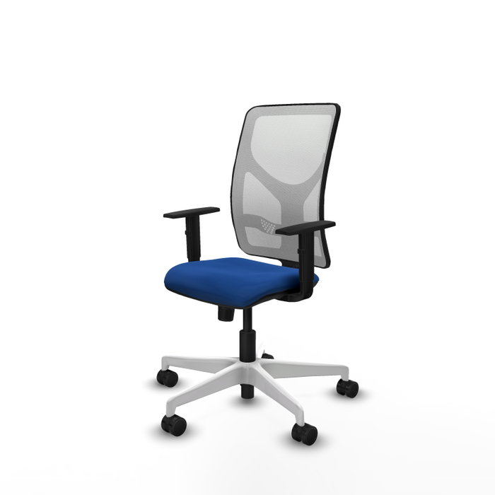 PIQUERAS Y CRESPO Silla de oficina Motilla Azul y Blanco con mecanismo Sincro PIQUERAS Y CRESPO Silla de oficina Motilla Azul y Blanco con mecanismo Sincro