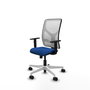 PIQUERAS Y CRESPO Silla de oficina Motilla Azul y Blanco con mecanismo Sincro