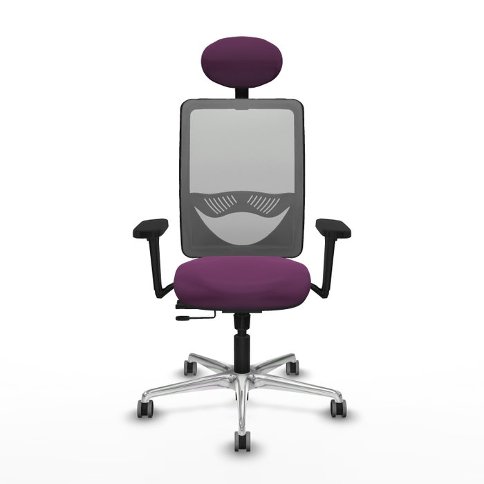 PIQUERAS Y CRESPO Silla de oficina Zulema con mecanismo Sincro/Traslack, Morado y Gris PIQUERAS Y CRESPO Silla de oficina Zulema con mecanismo Sincro/Traslack, Morado y Gris