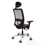PIQUERAS Y CRESPO Silla de oficina Zulema con mecanismo Sincro/Traslack, Morado y Gris