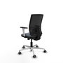 PIQUERAS Y CRESPO Silla de oficina Yunquera con mecanismo Sincro/Traslack, Gris y Negro