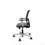 PIQUERAS Y CRESPO Silla de oficina Yunquera con mecanismo Sincro/Traslack, Gris y Negro