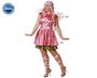 Disfraz de Hada Rosa para Mujer Adulto con Vestido Brillante y Alas - Talla XL