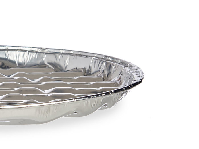 Kinvara Set 4 Bandejas Grill Pizza Aluminio 32x3x32 cm Apto Horno (Set de 24)