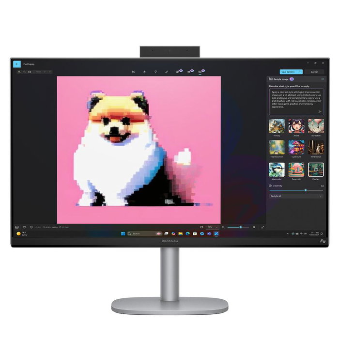 HP Ordenador All In One 27-CS1008NS Pantalla 27" Full HD, Intel Core Ultra 5, 16GB RAM LPDDR5x, 1TB SSD NVMe, Intel Arc Graphics, Webcam IR