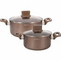 Arthur Martin Juego de ollas AM9820 de 20-24 cm con tapa de vidrio