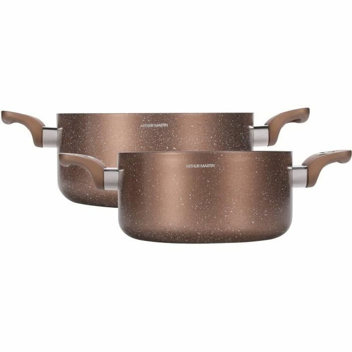 Arthur Martin Juego de ollas AM9820 de 20-24 cm con tapa de vidrio