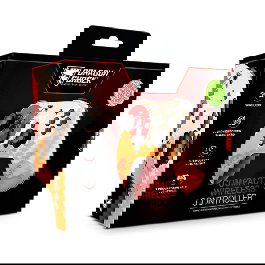 Dragonshock Poptop Compact Gamepad Inalámbrico para Nintendo Switch, Bluetooth, Girosopio, Botones Programables, Batería Recargable, Color Rising Sun