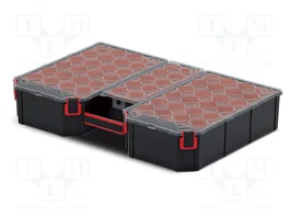 KISTENBERG TAGER 60 Contenedor Colectivo con Cajitas Negro