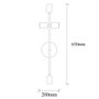 Lusaka Aplique Bedside - 3166 Metal Vintage 4 x E27