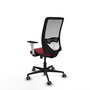 PIQUERAS Y CRESPO Silla de oficina Zulema con mecanismo Sincro, Granate y Blanco