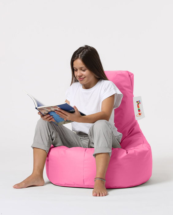 Atelier Del Sofa Puf de Jardín Lina Pink, Confort y Estilo para Exteriores, Resistente al Agua, 70x80x35 cm
